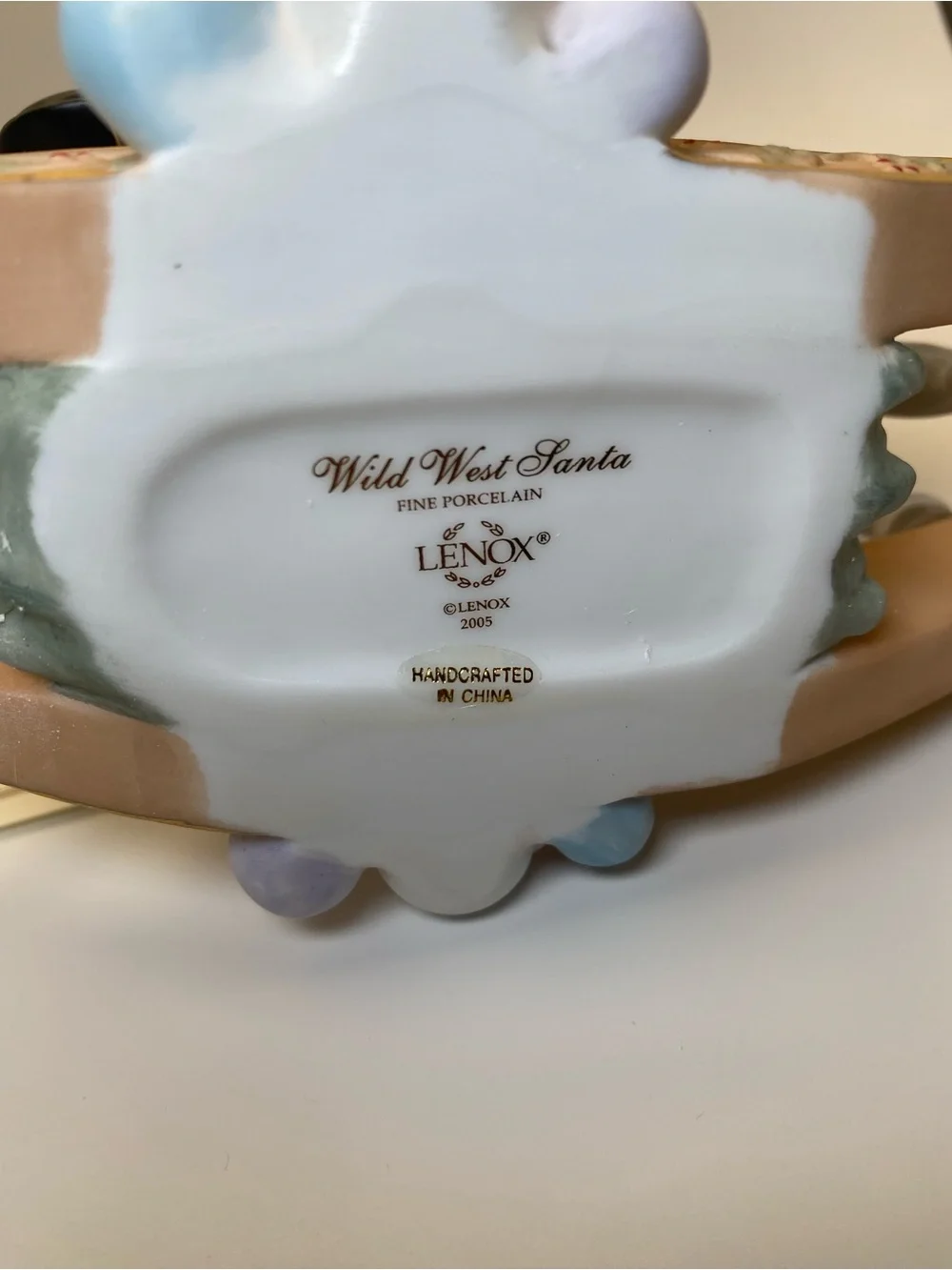 NEW Lenox Wild West Santa Riding White Rocking Horse - Figurine w box & COA